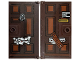 Part No: 60616pb130  Name: Door 1 x 4 x 6 with Stud Handle with Knocker and Overflowing Letters in Mail Slot, Locks and Board with Wood Grain and Nails Pattern on Both Sides (Stickers) - Set 76451