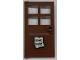 Part No: 60623pb06  Name: Door 1 x 4 x 6 with 4 Panes and Stud Handle with 'GONE FISHIN'' Pattern (Sticker) - Set 21310