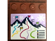 Part No: 6179pb155  Name: Tile, Modified 4 x 4 with Studs on Edge with Snowflakes, Mountains, Flags, and Ski Trails Pattern (Sticker) - Set 41324