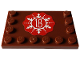 Part No: 6180pb187  Name: Tile, Modified 4 x 6 with Studs on Edges with White Number 18 in Snowflake on Red Background Pattern (Sticker) - Set 4002023