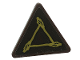 Part No: 65676pb003  Name: Road Sign 2 x 2 Triangle with Open O Clip with Triangle Symbol and Brooms Pattern (Sticker) - Set 76388