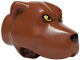 Part No: 7289pb01  Name: Dog Head Jaw Upper with Pin Hole with Bright Light Orange Eyes and Black Nose Pattern