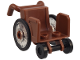 Part No: 80440c01  Name: Minifigure, Utensil Wheelchair with Open Sides and High Arm Rests with Trans-Clear Wheelchair Wheels with Technic Pin Hole and Black Trolley Wheels (80440 / 80441pb01 / 2496)