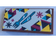 Part No: 87079pb0850  Name: Tile 2 x 4 with Snowflakes and Knife and Fork Pattern (Sticker) - Set 41324