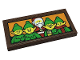 Part No: 87079pb0971  Name: Tile 2 x 4 with Elves and Santa Claus on Orange Background Pattern (Sticker) - Set 10275