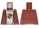 Part No: 973pb3707  Name: Torso Speed Champions Jacket with Zipper, White Shirt and Porsche Logo Pattern