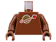Part No: 973pb4514c02  Name: Torso Space Classic Moon with Light Gold Outline Pattern / Reddish Brown Arms / Reddish Brown Hands