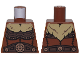 Part No: 973pb5498  Name: Torso Dark Brown Armor, Copper Emblems and Dark Tan Fur Collar Pattern
