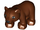 Part No: bearcubc01pb03  Name: Duplo Bear Baby Cub with Black Muzzle and Eyes Semicircular Pattern