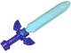 Part No: 105006pb01  Name: Minifigure, Weapon Sword, Greatsword with Ornate Hilt with Molded Satin Trans-Light Blue Blade and Gem Pattern (The Legend of Zelda Master Sword)