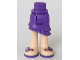 Part No: 20377c00pb05  Name: Mini Doll Hips and Asymmetric Layered Skirt, Dark Purple Ruffle, Light Nougat Legs and Dark Purple Feather Sandals Pattern