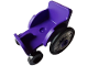 Part No: 2135c01  Name: Mini Doll, Utensil Wheelchair with Trans-Clear Wheelchair Wheels with Technic Pin Hole and Black Trolley Wheels (2135 / 80441pb01 / 2496)