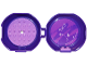 Part No: 29632c11pb01  Name: Container, Pod with Medium Lavender 6 x 6 Round Plate and Medium Lavender 1 x 2 Plate with Friends Pattern (Stickers) - Set 853776