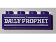 Part No: 3010pb318  Name: Brick 1 x 4 with White 'The DAILY PROPHET' and Lines Pattern (Sticker) - Set 75957