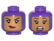 Part No: 3626cpb1771  Name: Minifigure, Head Dual Sided Female Balaclava with Medium Nougat Face, Black Eyebrows, Eyelashes, Beauty Mark, Dark Red Lips, Smirk / Surprised Open Mouth with Teeth Parted Pattern - Hollow Stud