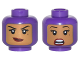 Part No: 3626pb1771  Name: Minifigure, Head Dual Sided Female Balaclava with Medium Nougat Face, Black Eyebrows, Eyelashes, Beauty Mark, Dark Red Lips, Smirk / Surprised Open Mouth with Teeth Parted Pattern
