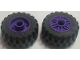 Part No: 55981c05  Name: Wheel 18mm D. x 14mm with Pin Hole, Fake Bolts and Shallow Spokes with Black Tire 30.4 x 14 Offset Tread - Band Around Center of Tread (55981 / 92402)