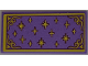 Part No: 87079pb1489  Name: Tile 2 x 4 with Rug with Gold Sparkles, Scrollwork and Border Pattern (Sticker) - Set 43187