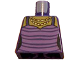 Part No: 973pb2024  Name: Torso Female Top with Dark Purple Stripes and Gold Necklace Pattern