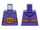 Part No: 973pb2281  Name: Torso Vest with Dark Orange Belt and Orange Pumpkin Jack-o-Lantern Buckle Pattern