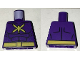 Part No: 973pb2410  Name: Torso Batman Muscles Outline with Yellow Killer Moth Logo and Belt Pattern