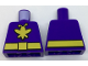 Part No: 973pb2678  Name: Torso Batman Yellow Killer Moth Logo and Belt Pattern
