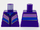 Part No: 973pb4016  Name: Torso Blue Robe and Medium Lavender Panels Pattern