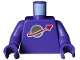 Part No: 973pb4514c03  Name: Torso Space Classic Moon with Light Gold Outline Pattern / Dark Purple Arms / Dark Purple Hands