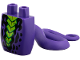 Part No: 98140pb15  Name: Lower Body, Serpent with Molded Flexible Rubber (Same Color) Tail and Printed Lime Scales, Bright Green Trim, Black Spots Pattern