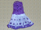 Part No: belvdress04  Name: Belville, Clothes Dress (Adult) Sleeveless Net Top, White Skirt with Dark Purple Dots Pattern