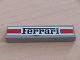 Part No: 2431pb001  Name: Tile 1 x 4 with 'Ferrari' and Red Stripes on White Background Pattern (Sticker) - Set 2556