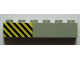 Part No: 3009pb193L  Name: Brick 1 x 6 with Black and Yellow Danger Stripes Pattern Left (Sticker) - Set 7823
