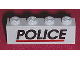 Part No: 3010pb081  Name: Brick 1 x 4 with Black 'POLICE' Red Line Pattern (Sticker) - Set 6598