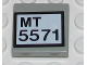 Part No: 3068pb0287  Name: Tile 2 x 2 with 'MT 5571' Pattern (Sticker) - Set 5571