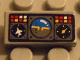 Part No: 3069pb0053  Name: Tile 1 x 2 with Avionics Blue and Dark Gray Pattern (Sticker) - Set 8232