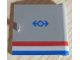 Part No: 3194px1  Name: Door 1 x 5 x 4 Right with Red/White/Blue Stripe and Train Logo Pattern