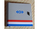 Part No: 3195px1  Name: Door 1 x 5 x 4 Left with Red/White/Blue Stripe and Train Logo Pattern