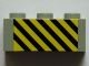 Part No: 3622pb063  Name: Brick 1 x 3 with Black and Yellow Danger Stripes Pattern (Sticker) - Set 7823