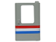 Part No: 4182p04  Name: Door 1 x 4 x 5 Train Right, Thin Support at Bottom with Red/White/Blue Stripe Pattern