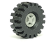 Part No: 4624c03  Name: Wheel 8mm D. x 6mm with Black Tire 21mm D. x 9mm Offset Tread Medium (4624 / 4084)