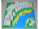 Part No: 6024px2  Name: Baseplate, Raised 32 x 32 Canyon with Blue and Yellow Stream Pattern