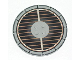 Part No: 6177pb002  Name: Tile, Round 8 x 8 with 4 Studs in Center with Grille Pattern
