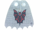 Part No: 71345  Name: Minifigure Cape Cloth, Scalloped 6 Points with Black Bat and Copyright Symbol (©) Pattern