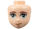 Part No: 101247  Name: Mini Doll, Head Friends with Reddish Brown Eyebrows, Sand Green Eyes, and Lopsided Grin Pattern