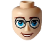 Part No: 103423  Name: Mini Doll, Head Friends Male with Reddish Brown Eyebrows, Dark Azure Eyes, Black Glasses, Reddish Brown Open Mouth with Teeth Pattern