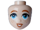 Part No: 105816  Name: Mini Doll, Head Friends with Dark Orange Eyebrows, Dark Azure Eyes, Nougat Freckles and Lips, and Open Mouth Smile with White Teeth Pattern