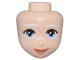 Part No: 105984  Name: Mini Doll, Head Friends with White Thin Eyebrows, Black Eyeleashes, Bright Light Blue Eyes, Nougat Lips, and Closed Mouth Smile Pattern