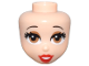 Part No: 109785  Name: Mini Doll, Head Friends with Black Thin Eyebrows, Medium Nougat Eyes and Eye Shadow, Full Red Lips and Open Mouth Pattern (Snow White)