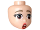 Part No: 113752  Name: Mini Doll, Head Friends with Dark Tan Eyebrows, Black Eyelashes, Reddish Brown Eyes, Coral Lips, Open Mouth Surprised Pattern