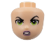 Part No: 29472  Name: Mini Doll, Head Friends with Angry Eyebrows, Lime Eyes, Gritted Teeth Pattern (Lena Luthor)